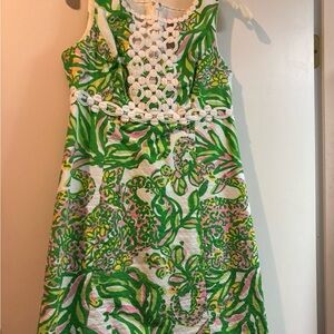 Lilly Pulitzer Green and White Floral Dress